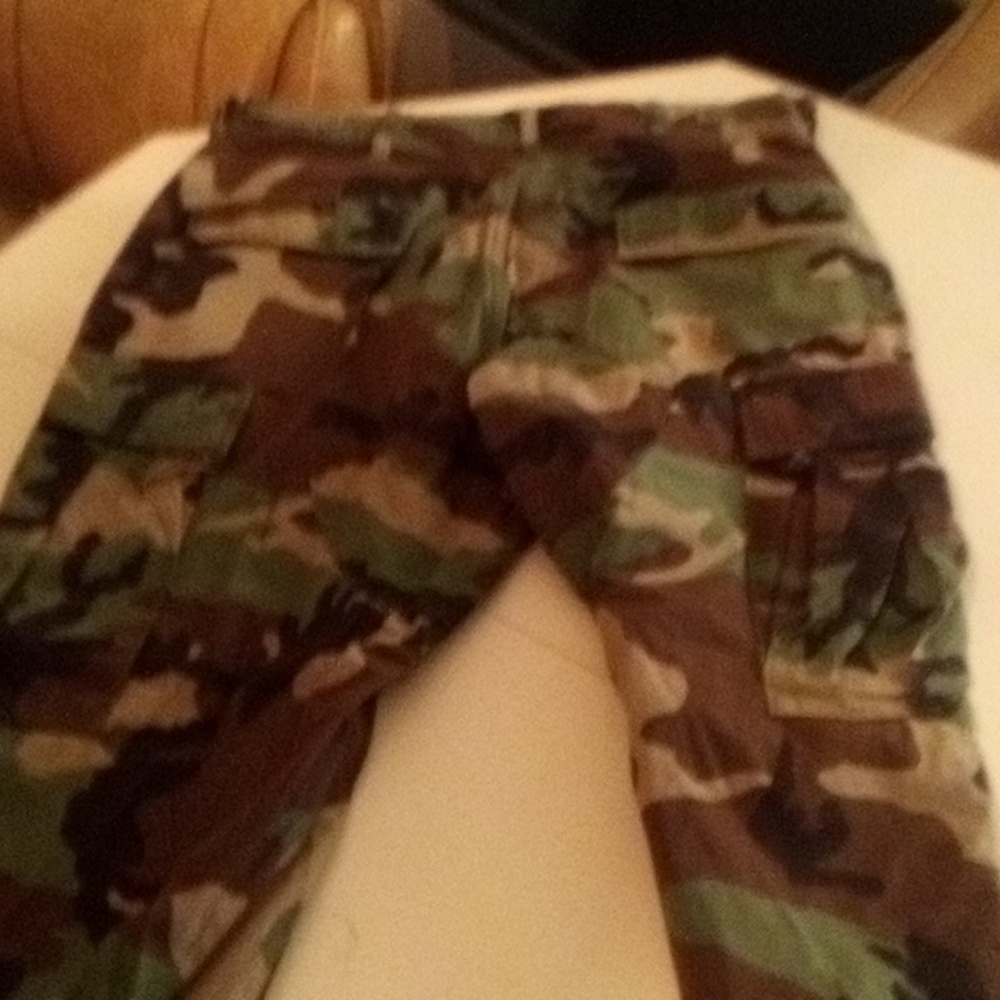 Women's camo pants adjustable waist